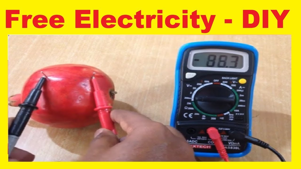 electricity generation using fruits and vegetables