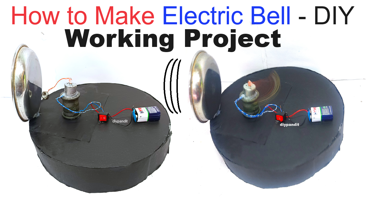 how to make electric bell working model - diy - step by step