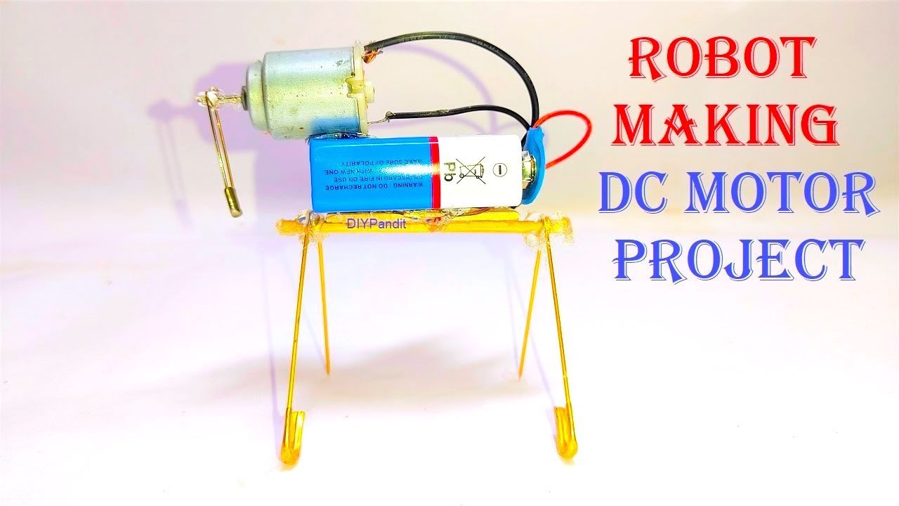 robot-making-using-dc-motor-and-safety-pins-science-project