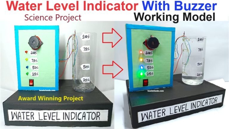 how to make water level indicator with different LED lights and a ...