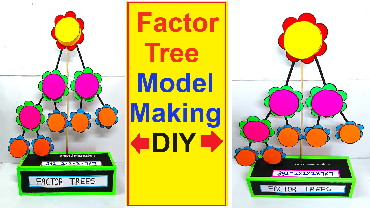 factor tree working model - maths project - tlm - diy