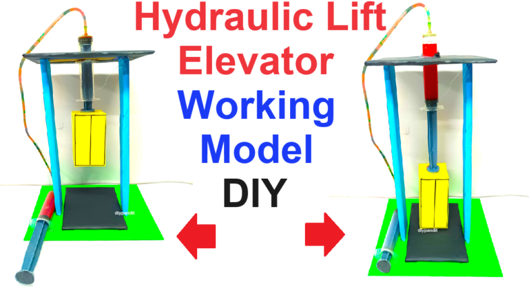 How to make Hydraulic Lift Elevator Working Model - Science Projects ...