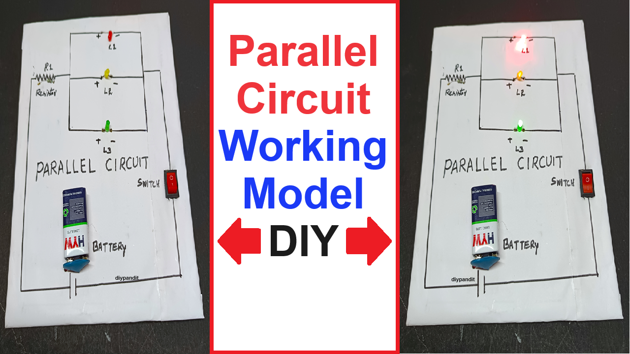 parallel circuit working model - physics project - diy - diypandit