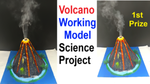 How to make Volcano Working Model Science Project - Science Projects