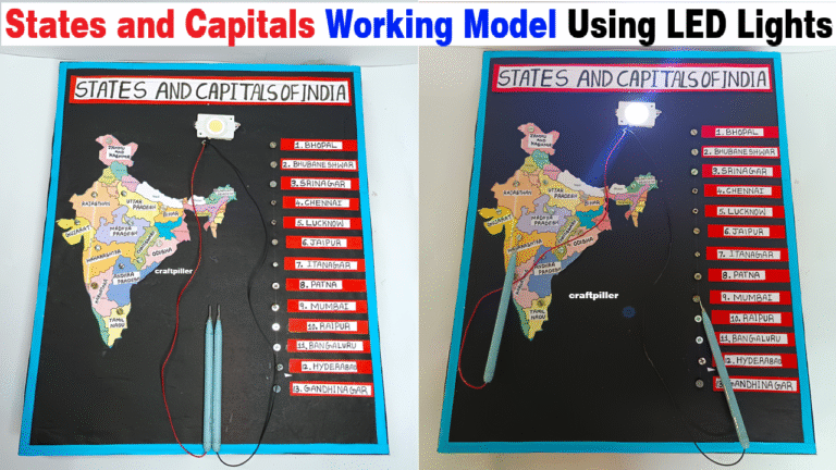 How to make States and Capitals Working Model of India using LED lights ...