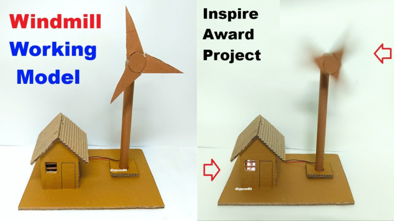 How to Make Windmill Working Model for Science Project Exhibition ...